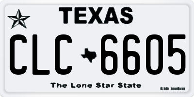 TX license plate CLC6605