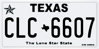 TX license plate CLC6607