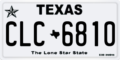 TX license plate CLC6810