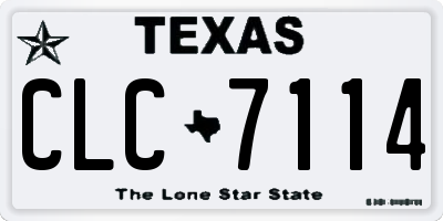 TX license plate CLC7114