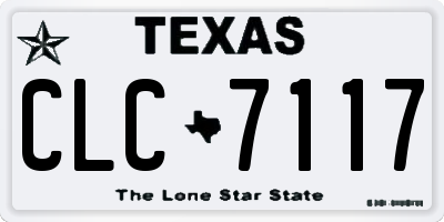 TX license plate CLC7117