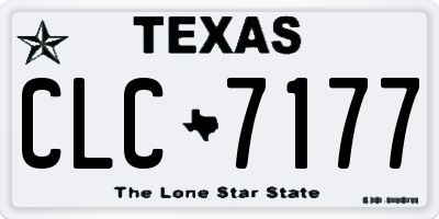 TX license plate CLC7177