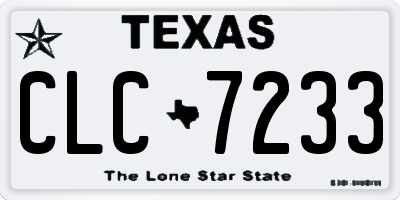 TX license plate CLC7233