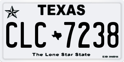 TX license plate CLC7238