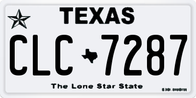 TX license plate CLC7287