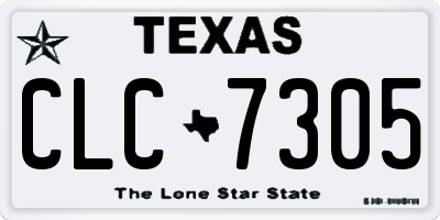 TX license plate CLC7305