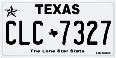 TX license plate CLC7327