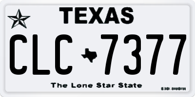 TX license plate CLC7377