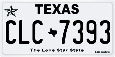TX license plate CLC7393