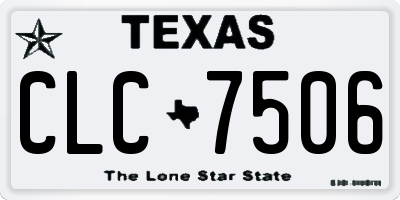 TX license plate CLC7506