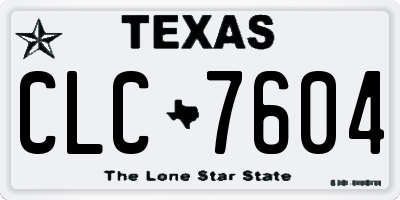 TX license plate CLC7604