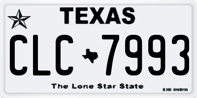 TX license plate CLC7993