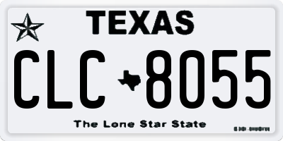 TX license plate CLC8055