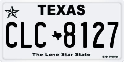 TX license plate CLC8127