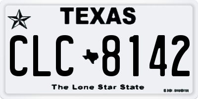 TX license plate CLC8142
