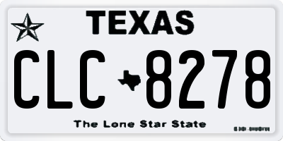TX license plate CLC8278