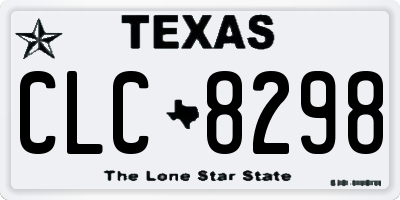 TX license plate CLC8298