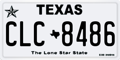 TX license plate CLC8486