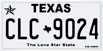 TX license plate CLC9024