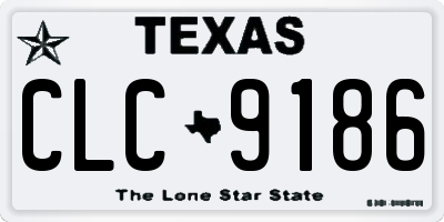 TX license plate CLC9186