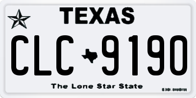 TX license plate CLC9190