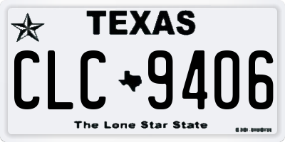 TX license plate CLC9406