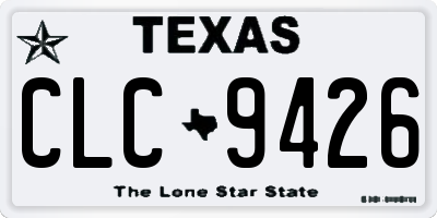 TX license plate CLC9426