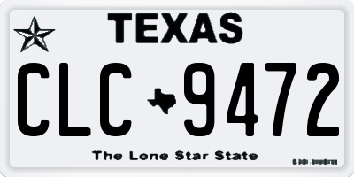 TX license plate CLC9472