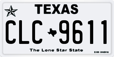 TX license plate CLC9611