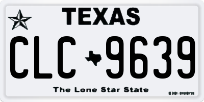 TX license plate CLC9639