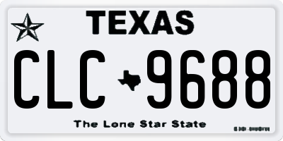 TX license plate CLC9688