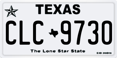 TX license plate CLC9730