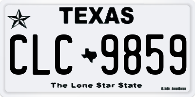 TX license plate CLC9859