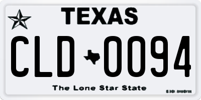 TX license plate CLD0094