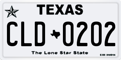 TX license plate CLD0202