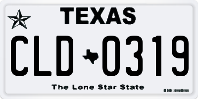 TX license plate CLD0319