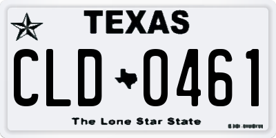 TX license plate CLD0461