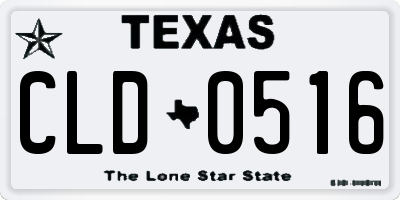 TX license plate CLD0516