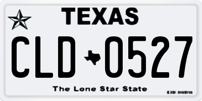 TX license plate CLD0527