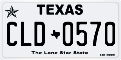 TX license plate CLD0570
