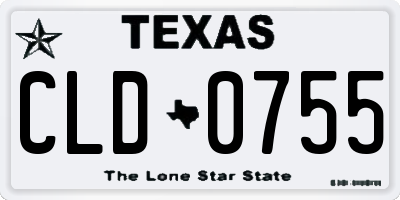 TX license plate CLD0755