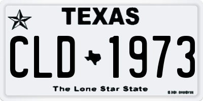 TX license plate CLD1973