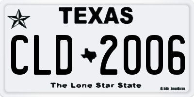 TX license plate CLD2006