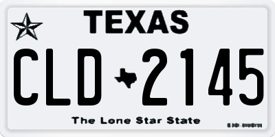 TX license plate CLD2145