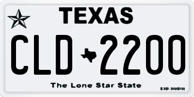 TX license plate CLD2200
