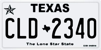 TX license plate CLD2340