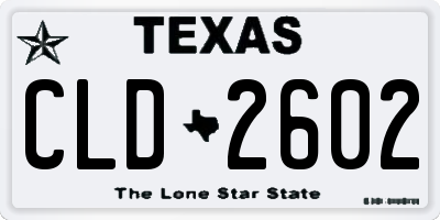 TX license plate CLD2602