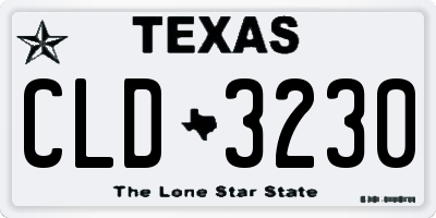 TX license plate CLD3230