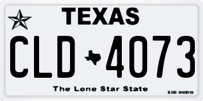 TX license plate CLD4073