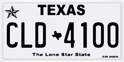 TX license plate CLD4100